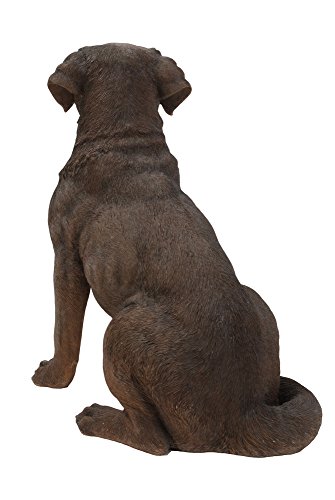 Estatua Labrador Retriever sentado color marrón miniatura 2