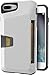 Silk iPhone 7 Plus/8 Plus Rugged Wallet Case - Vault Armor Wallet for iPhone 7+/8+ [Protective Non-Slip Grip Credit Card Cover] - Bright White
