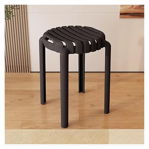 Taburetes apilables de plástico de 45,7 cm, taburetes de asiento anidado, multiusos, redondos, sin respaldo, para el hogar, la escuela y la oficina