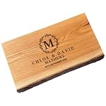 Rustic Oak Cutting Board Personalised Live Edge Solid Oak Chopping Board or Cheese Board Couples Gift for Wedding Engagement Anniversary Unique Mum Gift James Martin Style Chopping Board (50cm)