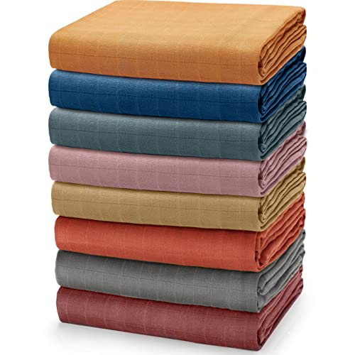 Image of Muslin Swaddle Blankets Soft Neutral Receiving Blankets Muslin Swaddles Large 47 x 47 Inches for Boys and Girls Ideal Newborn(Vintage Color)