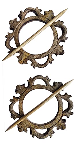 Etroves 7 Inch Curtain Tiebacks Drapery Holdback - Antique Wooden Curtain Hook, Handmade Rustic Decorative Curtain Holdbacks, Modern Drapery Tiebacks, Set Of 2 #TOP5