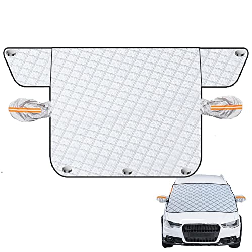 Houssem Cubierta de Nieve para Parabrisas | Cubierta de Nieve magnética Cubierta Protectora Ultra Gruesa para Parabrisas de automóvil | 225 x 120 cm Nieve Hielo Escarcha Sol UV Polvo Resistente Cover