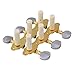 Yibuy Golden Classical Guitar Tuning Pegs Machine Heads Guitar Tuners w/ 8pcs Screws