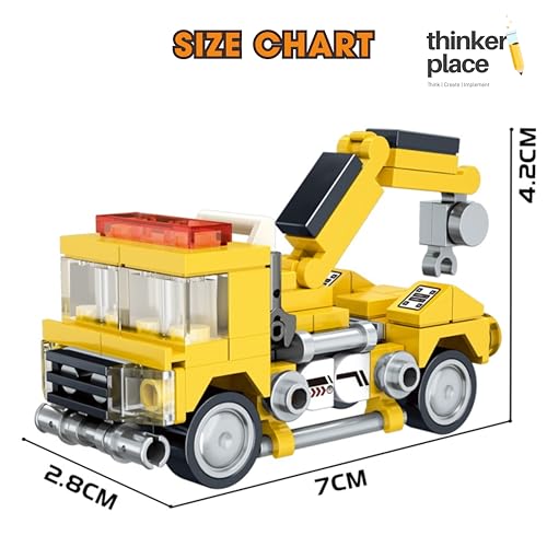 Image of STEM Construction Vehicle Building Blocks Set (84 Pcs) | DIY Crane Toy for Kids 7+ Years (Boys & Girls) | Educational Engineering Toy | Creativity & Problem Solving