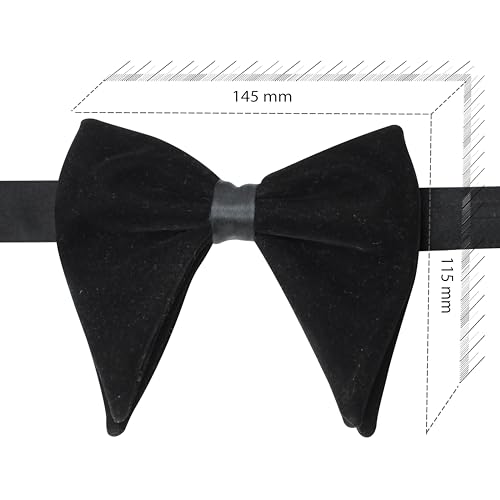 Image of Peluche Solid Essentials Butterfly Black Butterfly Bow Tie
