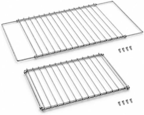 – Qualtex 2 Pack Universal Adjustable Oven Cooker Shelves Rack Grid