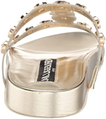 Karl Lagerfeld Paris Women's Tori Jeweled Flatform Heeled Sandals, Champagne, 11 | Image 2