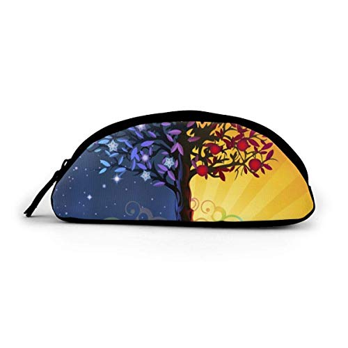 Preisvergleich Produktbild Federmäppchen, Motiv: Baum wachsender Wolf, Fantasie, Federmäppchen, Reißverschluss, kleine Make-up-Tasche, Studenten, Schreibwaren, Bürobedarf für Teenager, Jungen und Mädchen