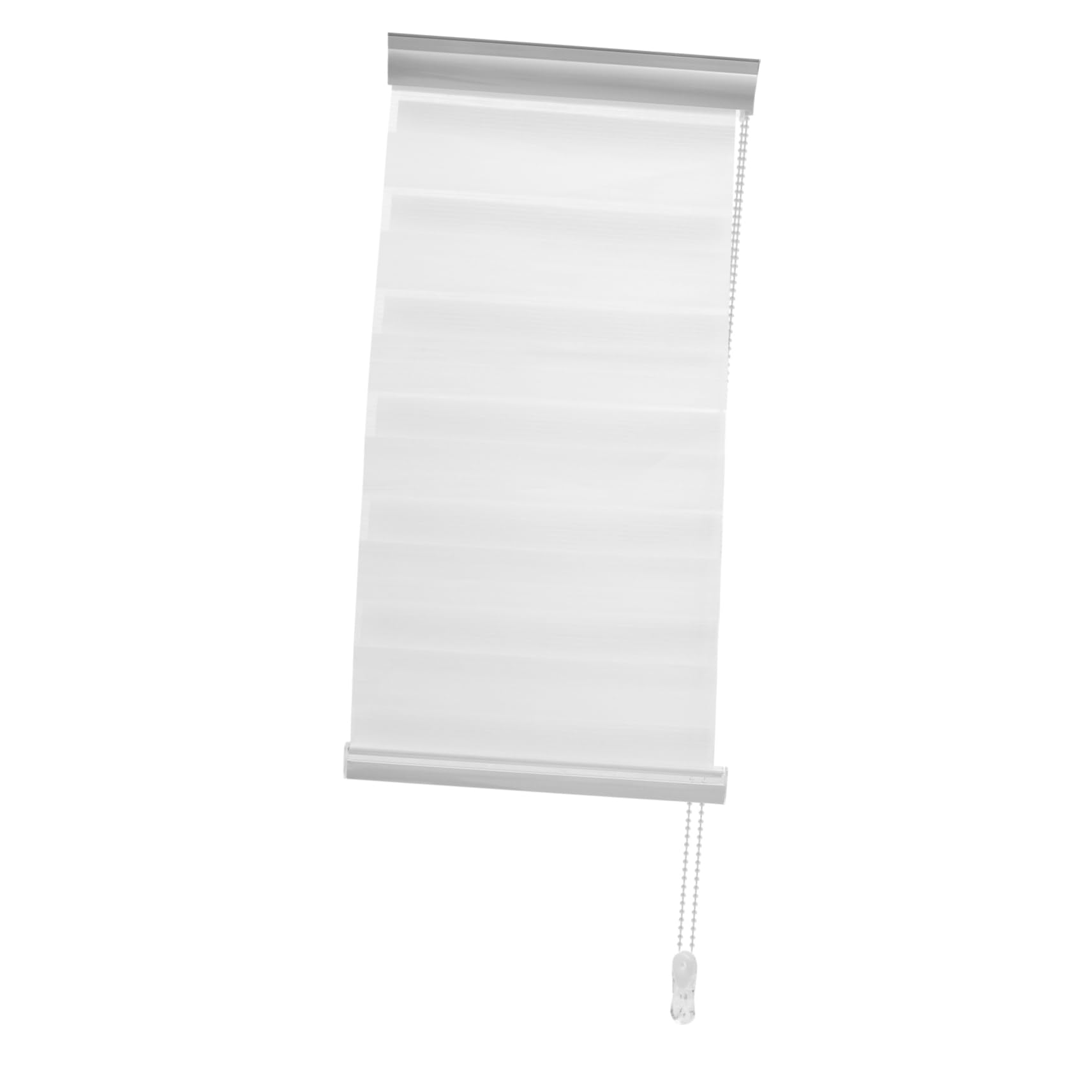 Rideau à lame sans perçage double couches blanc pour salon