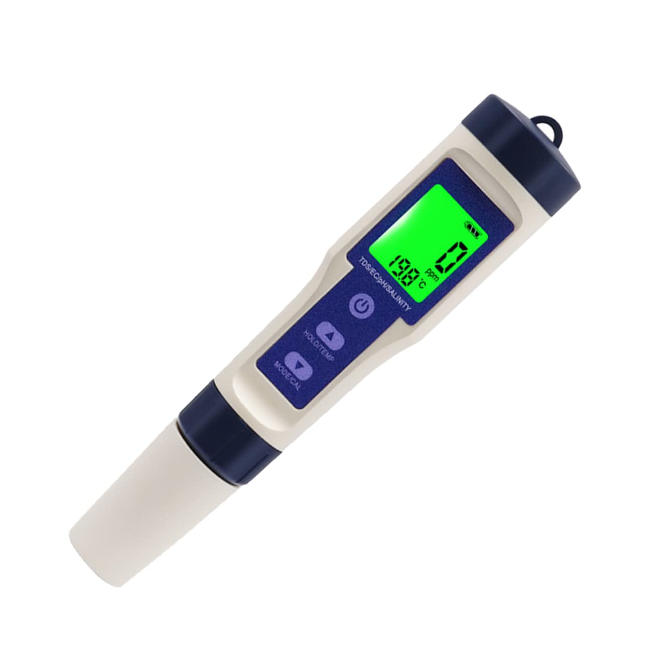 SOLUSTRE Tester Digitale Portatile per Acqua Salata per Acquari, Misuratore di Salinità in Plastico Multifunzione Retroilluminazione, per Piscine e Mare