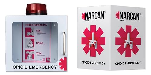 Image of NARCAN Nasal Spray Wall Unit Kit - Unit Includes Wall Cabinet with Alarm, Wayfinding Signage, Directions for Use Poster