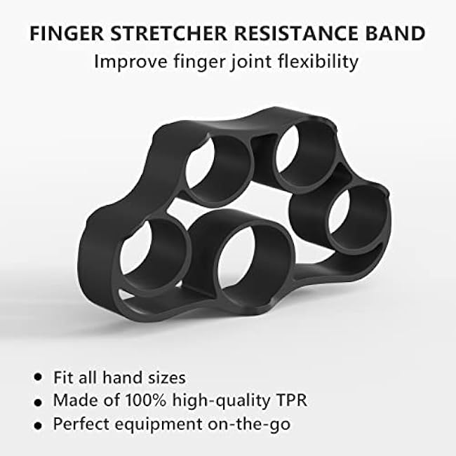 7-Pack Hand Grip Strengthener Kit with Adjustable Wrist Strengthener, Hand Exerciser, Stress Relief Ball, Exercise Ring, and Forearm Workout Therapy Ball for Strength Training and Recovery