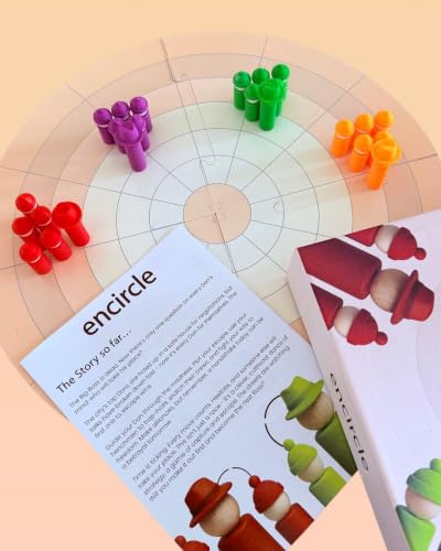 Image of Encircle: Strategy Board Game for Adults & Family | Escape, Capture & Betray | 3-4 Players | 30-40 Min | Unique Circular Board Game