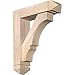 Ekena Millwork BKT0604X20X24BOA03SDF Balboa Arts and Crafts Smooth Bracket w/Offset Brace, Douglas Fir