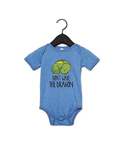 Image of Don't Wake The Dragon Baby Boy Girl Onesie Newborn Organic Bodysuit Romper