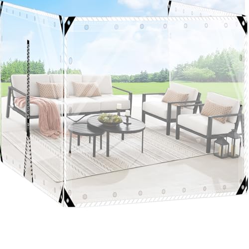 Cubierta de lluvia para cenador de exterior, 2,5 m x 3,6 m, impermeable, de PVC, resistente al viento y a la intemperie, 0,35 mm de grosor, con ojales de 400 g/m²