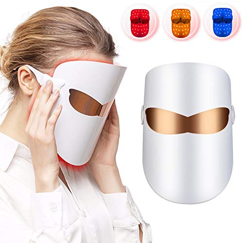 Preisvergleich Produktbild LED Gesichtsmaske Photonen, Therapie Hautverjüngungs Lichttherapie Maske, Anti Falten Whitening Akne EntfernungMaske, Schönheit Gesichtspflege,Gesicht Akne Entfernung (A1)