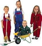 92 Grad Kochwäsche Kinderlatzhose 100% Baumwolle, rot, 86/92 86/92,rot
