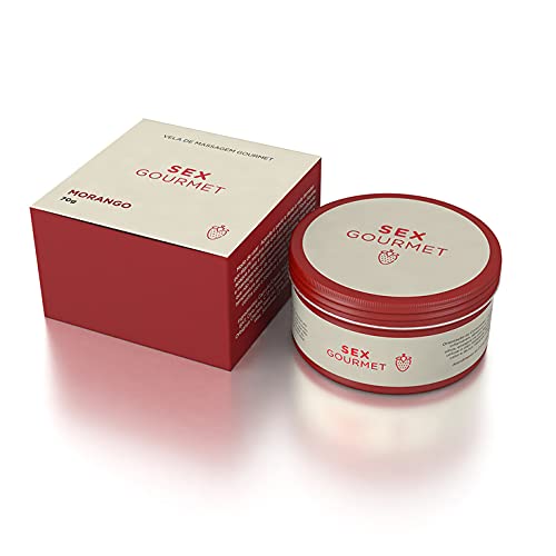 Vela Hidratante Beijável Sex Gourmet 70g Sabor:Morango