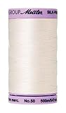 Mettler Silk-Finish Solid Cotton Thread, 547 yd/500m, Candlewick