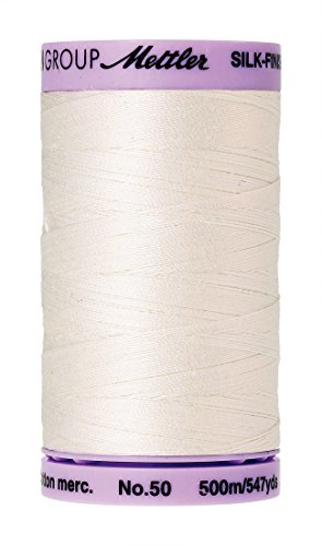 Hilo de algodón Mettler Silk-Finish 547 yd/500 m Candlewick miniatura 1