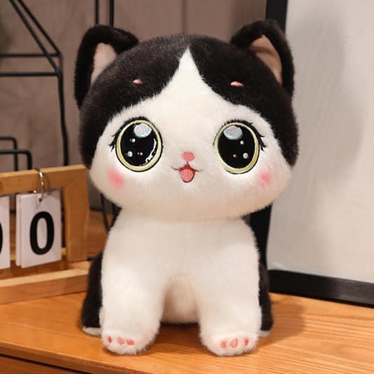 Image of SCOOBA Furry Cute Black and Grey cat 35cm Height (Furry cat 35cm)