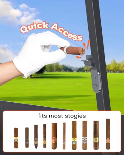 A2C Magnetic Cigar Holder for Golf Cart 4-In-1, Adjustable Metal Clip with Solid Divot Tool Fits EZGO Club Car Yamaha Icon, Golf Cart Accessories Gift for Men Golfers - Image 6