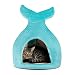 Best Friends by Sheri Novelty Pet Hut in Mermaid Teal - 360 Degree Coverage for Comfort and Security, Washable, for Pets up to 15lbs.