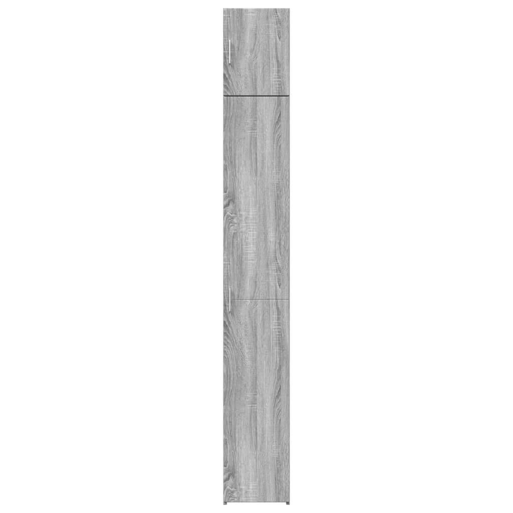 Homgoday Mobile Sottile Grigio Sonoma 30x42,5x225 cm in Truciolato, Decor da Mobili Armadio Mobili Ufficio, Mobiletto Portaoggetti Ripiani Salvaspazio Mobiletto Armadio di Stoccaggio Model3281264