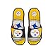 FOCO NFL Pittsburgh Steelers Mens Sport Shower Gel Slide Flip Flop SandalsSport Shower Gel Slide Flip Flop Sandals, Colorblock Big Logo, Large (11-12) (FFSSNFCBBLGGEL)