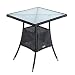 ESTEXO Polyrattan Gartentisch Beistelltisch Rattan Tisch Balkontisch Gartenmöbel Terrassentisch 60x60 cm (Schwarz)