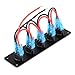 Produktbild 12-24V Led Panel 5 Gang Rocker Switch Panel Wippschalter Panel Auto Marine LED Kippschalter Panel