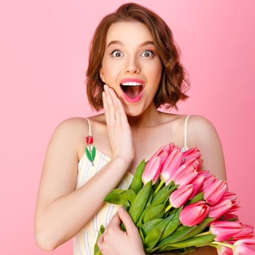 giegxin 40 pcs flower enamel pins for backpacks floral lapel pins bulk cute wildflower rose spring sunflower tulip lily hydrangeas brooch for women girl hat clothes bags accessories gifts