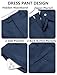 COOFANDY Men's Casual Dress Pants Classic Fit Flat Front Slacks Fashion Lightweight Suit Pants Blue