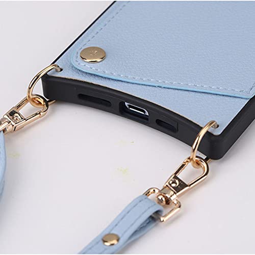 Coque iPhone 14 avec cordon et porte-carte intégré en silicone vert - 3