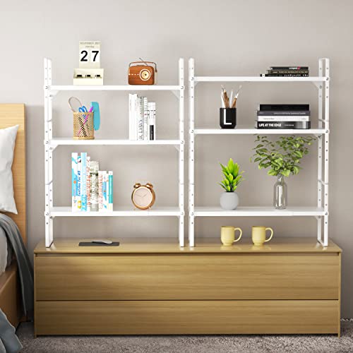 Gneous Greal Kitchen Countertop Organizer Expandable Cabinet Shelf Storage Rack Heavy-Duty Organization And Storage For Pantry Cabinet Kitchen Bathroom Bedroom, White, Set Of 3 #TOP3