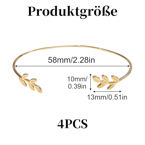 4 Stück Goldene Blatt Vorhang Raffhalter für Vorhänge, Elegante Raffhalter für Gardinen, Stilvolle Gardinen Raffhalter und Vorhanghalter zur Dekoration von Wohnräumen, Schlafzimmer oder Büro