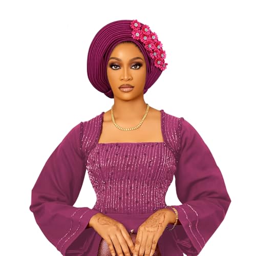 Auto Gele �A�t���J���w�b�h���b�v�A�N���X�^���t�����[�f�B�e�[���t���v���^�|���e�^�[�o���A�����̐F�����p��(���[�Y���b�h)