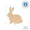 Wood Rabbit Cutout 8-inch x 7-inch, Pack of 1 Unfinished Wood Easter Bunny Rabbit Cutout to Paint for Easter Crafts, Spring Home Decorations, and Woodland Nursery Décor, by Woodpeckers #1