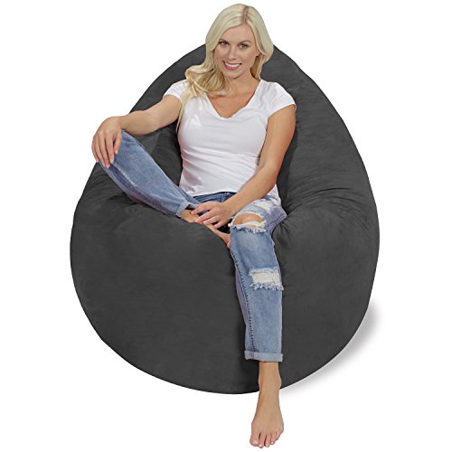 Chill Sack Huge Memory Foam Bean Bag Pillow, Charcoal #TOP1