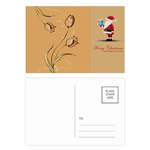 Cartes postales de père Noël peintes à la main - Lot de 20 cartes de vœux illustrées