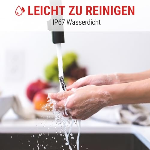 Foto von ThermoPro TempSpike Fleischthermometer Kabellos 150m Bluetooth Grillthermometer IP67 Meat Thermometer Bratenthermometer für Backofen Grill Smoker Rotisserie Airfryer Sicher im Geschirrspüler