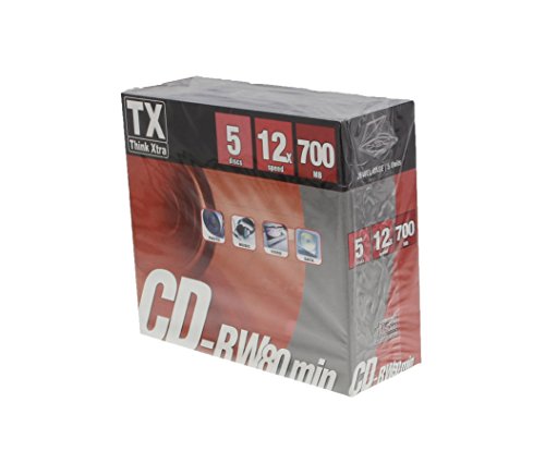 TX Think Xtra CD-RW 80 700MB - Confezione da 5