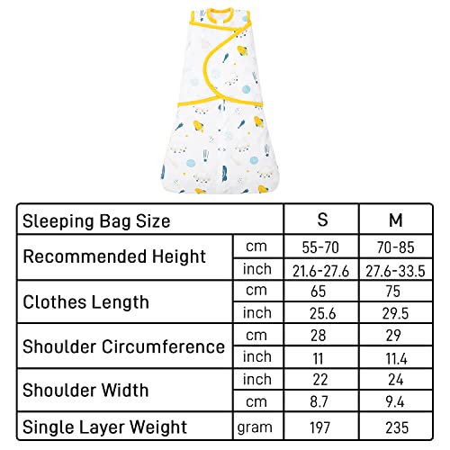 Zigjoy Baby Swaddle Wearable Blanket 3-Way Adjustable 0.5 Tog Transtion Sleep Sack 100% Cotton For Newborn Infant Boy Girl 0-6 Months Aviation Dream #TOP6