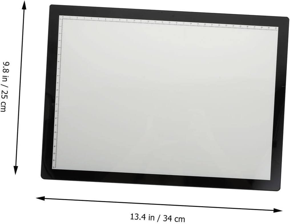 SUPVOX A4 USB Rechargeable Drawing Board with Magnetic Copy Pad Dimmable LED Light Tracing Pad for Artists and Sketching Black Portable Sketching Drawing Board