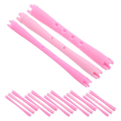 PAMINGONO Juego de 90 Varillas para Permanente Pequeñas, Huecas, Diseño de Ondas de Agua, Diámetro 0.5-0.7 Cm, Rizador de Pelo para Mujer, Kit de Rulos sin Calor, Herramienta Portátil