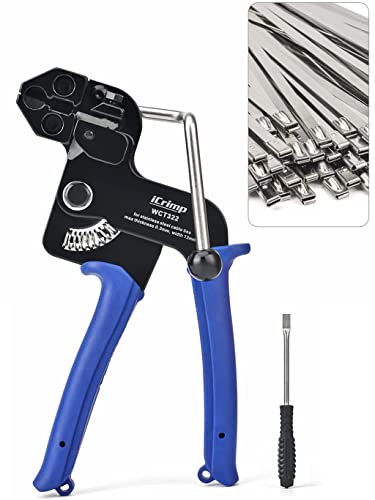 �A�C�N�����v(iCrimp) ���^���^�C �����H�� �X�e�����X�����o���h �����H�� ��4.5�`12mm�� �X�e�����X�^�C100�{���� WCT322-TIE100