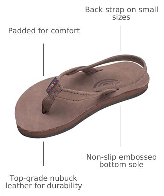 Image of Rainbow Sandals Kid's Premier Leather Narrow Strap Sierra Brown, Kid's