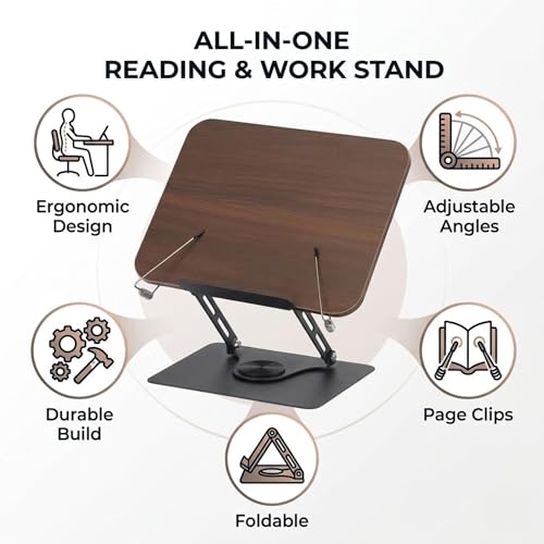 Support de livre en bois marron de qualité supérieure pour bureau